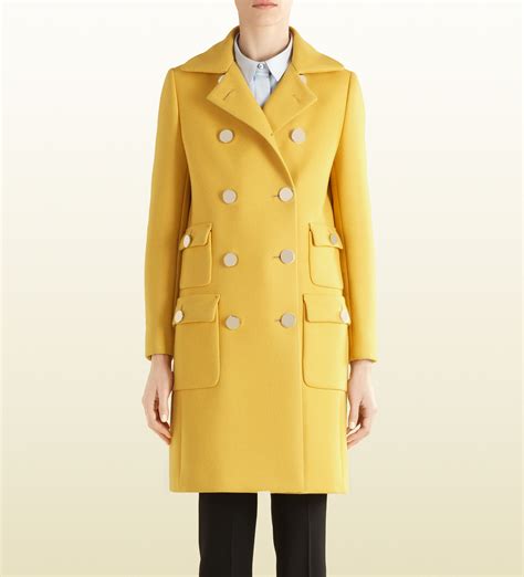 yellow gucci coat|Gucci coats ladies.